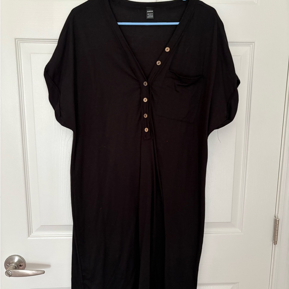 Black Button-Down Dress